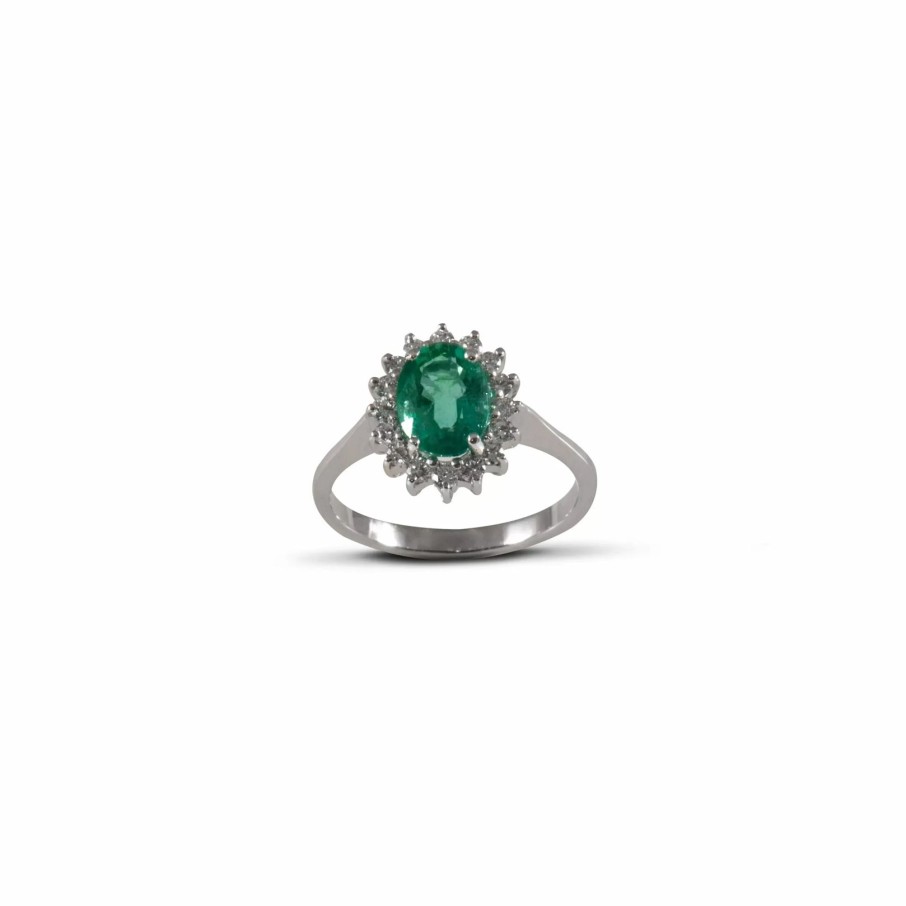 Gioielli Barron Gioielli Pietre Colorate | Anello Modello Kate Smeraldo 1.28 Ct.