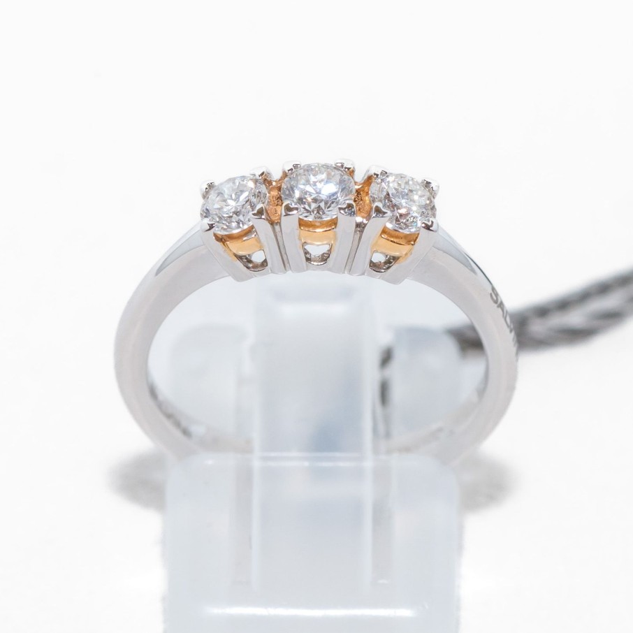 Gioielli Salvini Trilogy | Salvini Anello Trilogy In Oro Bianco 0.5 Ct