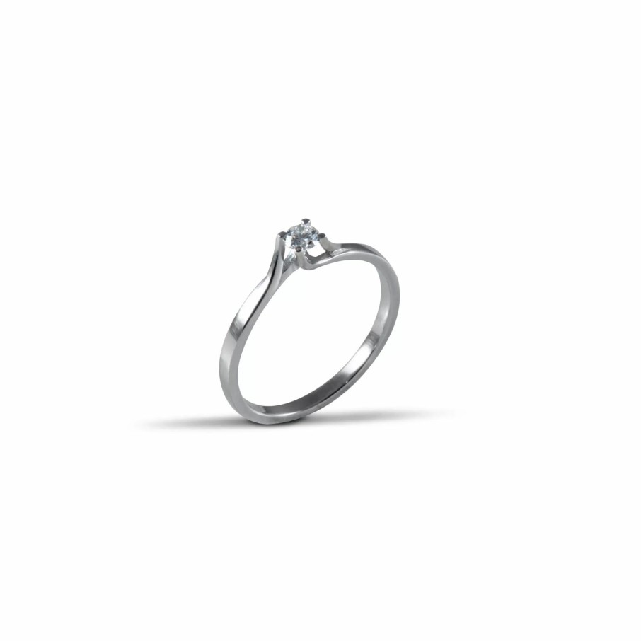 Gioielli Barron Gioielli Solitari | Anello Solitario Griffe Diamante 0.15 Ct.