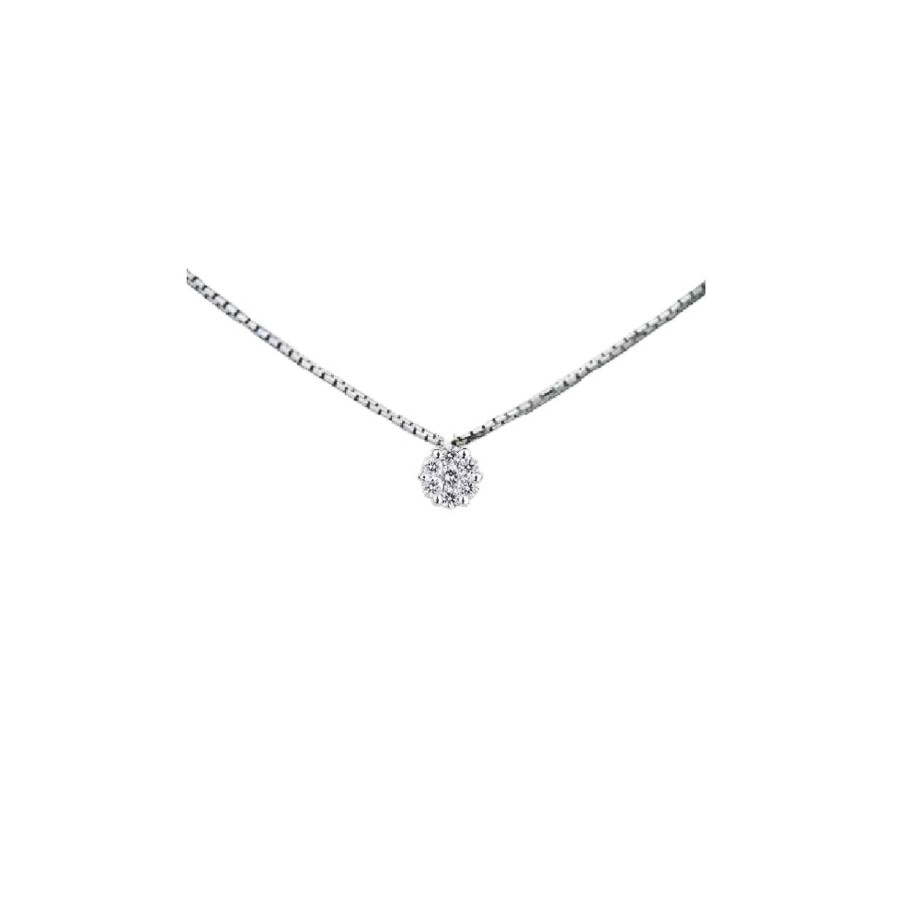 Gioielli Barron Gioielli Girocolli | Girocollo Punto Luce 0.08 Ct Magic