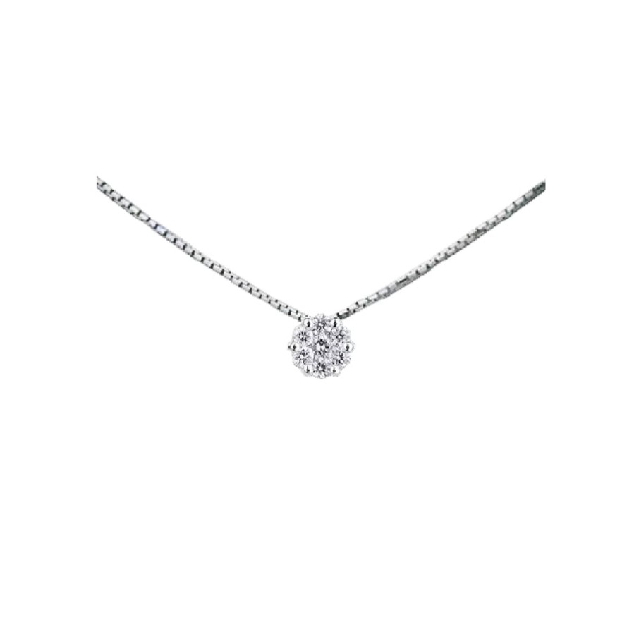 Gioielli Barron Gioielli Girocolli | Girocollo Punto Luce 0.15 Ct Magic