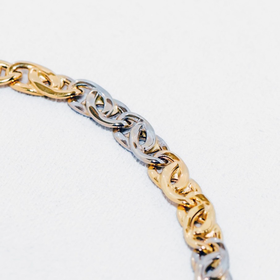 Gioielli Barron Gioielli Catena | Bracciale Pernice In Oro Bicolore 18Kt