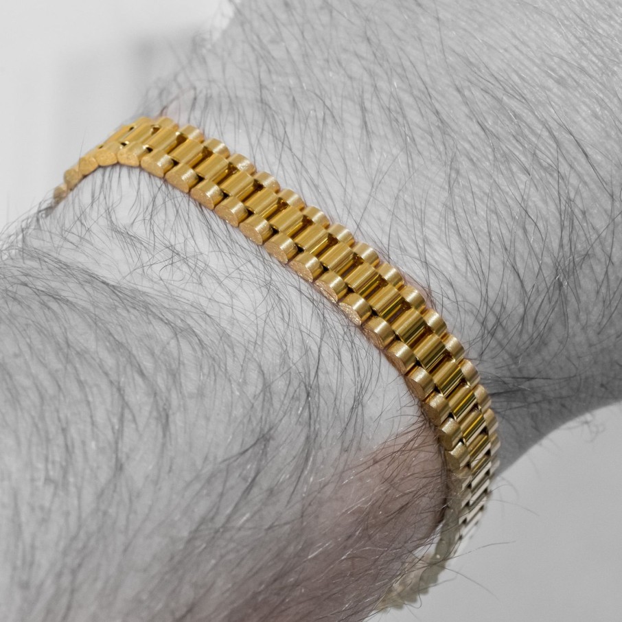 Gioielli Barron Gioielli Catena | Bracciale President In Oro Giallo 18Kt