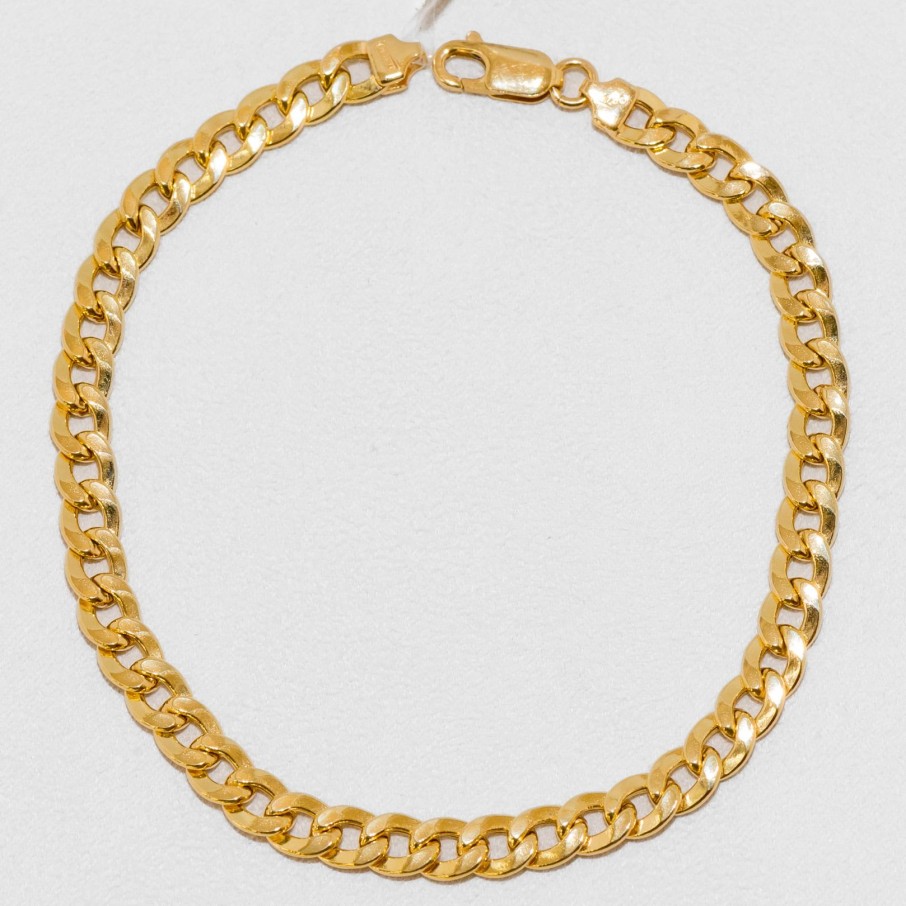 Gioielli Barron Gioielli Catena | Bracciale Groumette In Oro Giallo 18Kt