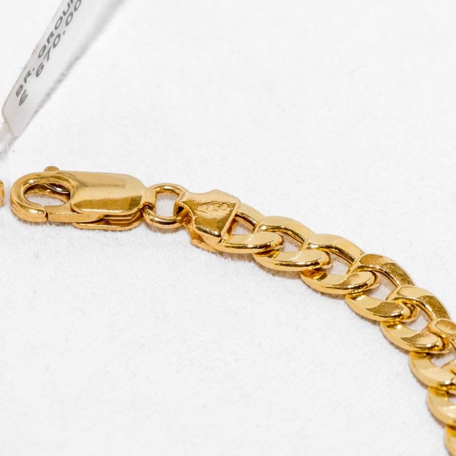 Gioielli Barron Gioielli Catena | Bracciale Groumette In Oro Giallo 18Kt