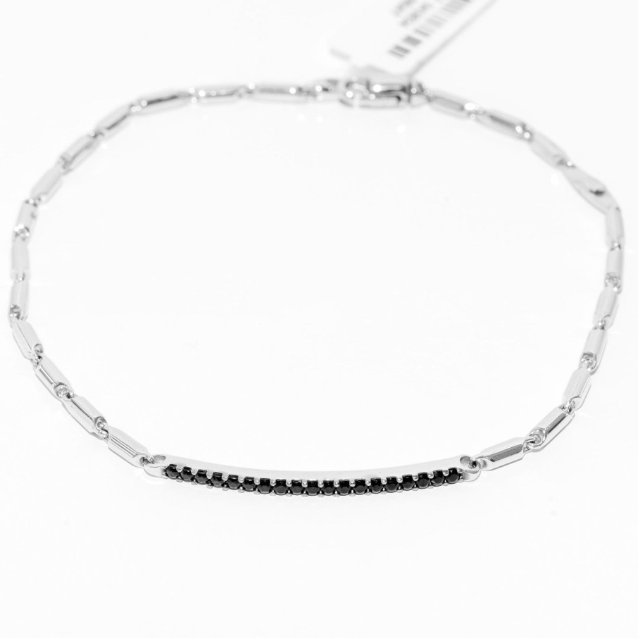 Gioielli Barron Gioielli Catena | Bracciale Tubolare In Oro Bianco 18Kt