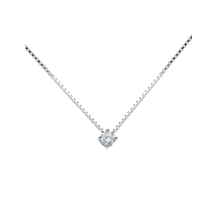 Gioielli Barron Gioielli Girocolli | Girocollo Punto Luce 0.15 Ct Griffe